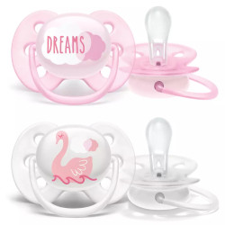 Avent Ultra Soft Pacifiers 2 Pcs 0-6m