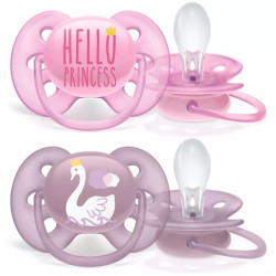 Avent Ultra Soft Pacifiers 2 Pcs 6-18m - Girls
