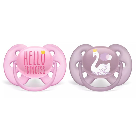 Avent Ultra Soft Pacifiers 2 Pcs 6-18m - Girls