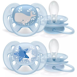 Avent Ultra Soft Pacifiers 2 Pcs 6-18m - Boys