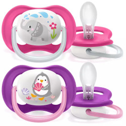 Avent Ultra Air Pacifiers 2 Pcs 6-18m - Animals