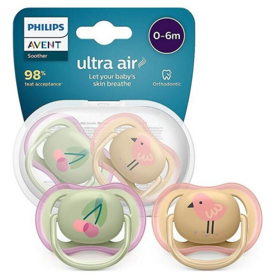 Avent Ultra Air Soothers 2 Pcs 0-6m