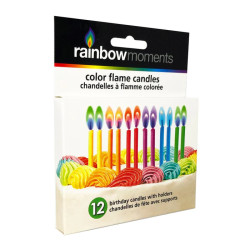 12color Flame Candles Rainbow Theme