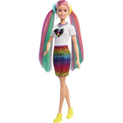 Barbie Leopard Rainbow Hair Doll