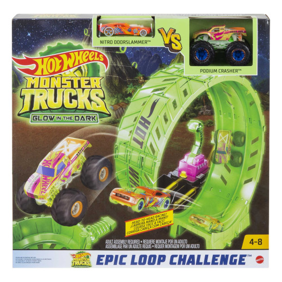 Monster Trucks Glow In The Dark Epic Loop Challenge Playset