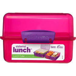 Lunch Box Cube Coloured 1.4 L