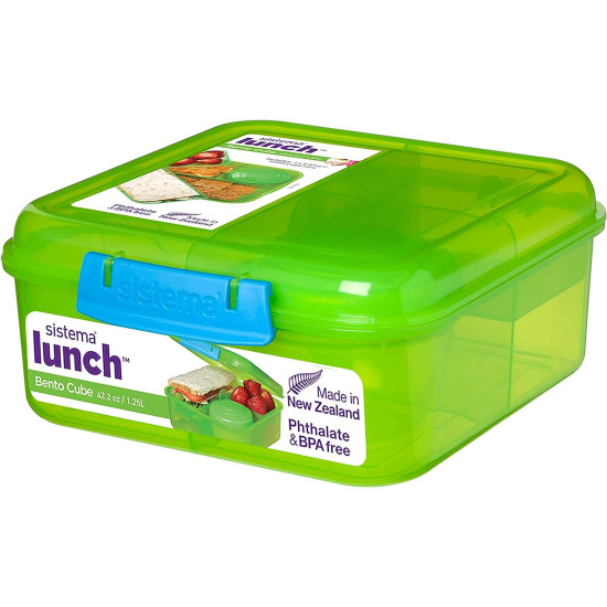 Bento Cube Colored Lunch Box 1.25 L - Green