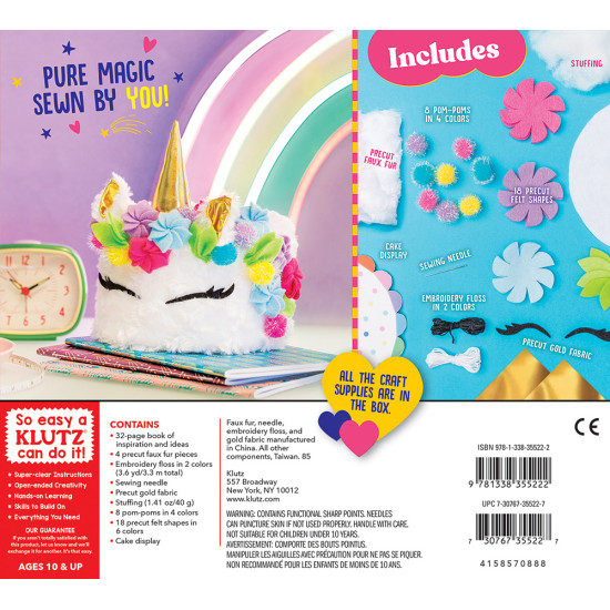 Sew Your Own Unicorn Cake Pillow - Klutz