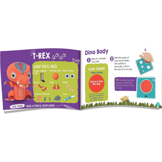 دمى إصبع على شكل ديناصور