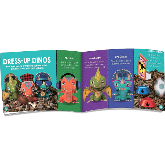 دمى إصبع على شكل ديناصور