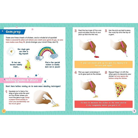 اصنع ملصقات الأحجار الكريمة الخاصة بك