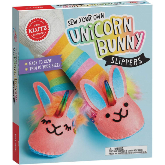 Sew Your Own Unicorn Bunny Slippers - Klutz