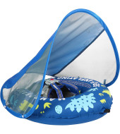 Self-inflating chest float with canopy - Blue
