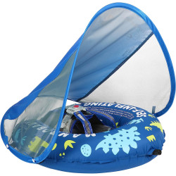Self-inflating chest float with canopy - Blue