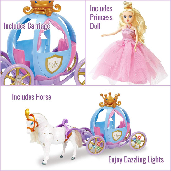 Carriage With Doll And Horse Cinderella