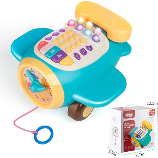 طائرة تعليمية موسيقية متعددة الوظائف - أزرق