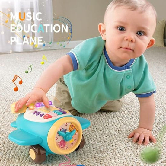 طائرة تعليمية موسيقية متعددة الوظائف - أزرق