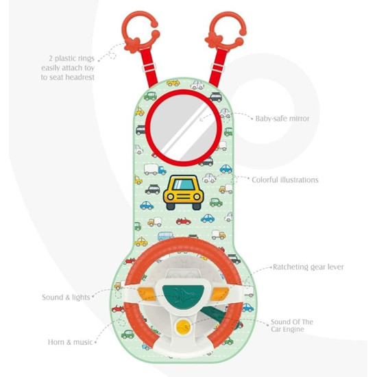 Baby Car Seat Toy With Mirror