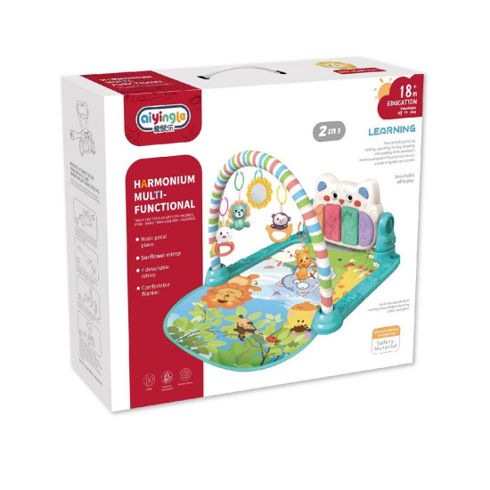 2-in-1 Educational Baby Walker & Play Mat