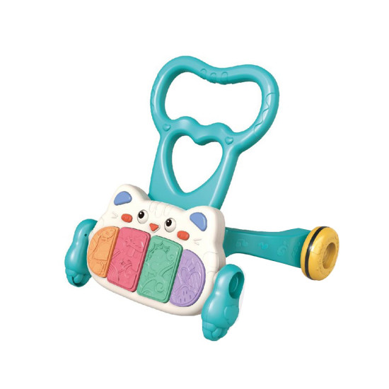 2-in-1 Educational Baby Walker & Play Mat