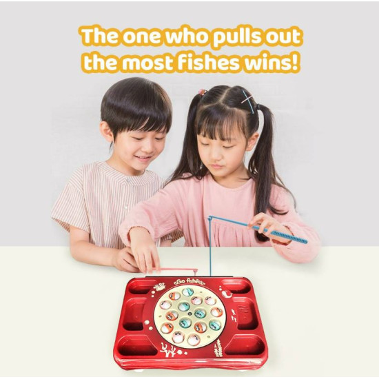 Magnetic Automatic Fishing Toy - Red