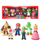 Soplay Super Mario Bros Figure Toys Set - 6 Pcs