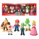 مجموعة ألعاب مجسمات سوبر ماريو بروس من سوبلاي - 6 قطع