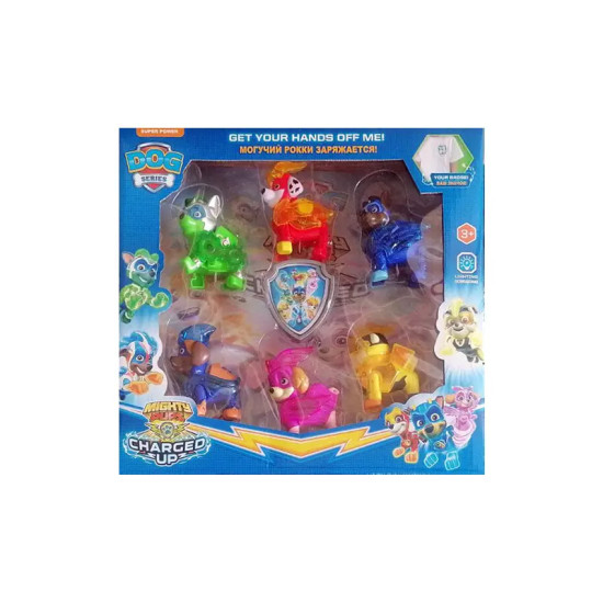 مجموعة باو باترول مايتي بابس تشارجد اب 6 قطع