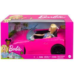 Barbie Car With Doll - Pink