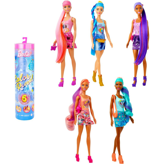 Barbie Color Reveal Doll with 6 Surprises - 1 Doll