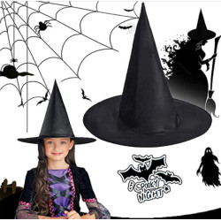 Girls Black Witch Hat
