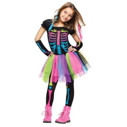 Girls Funky Punky Bones Costume