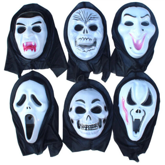 Scary Plastic Ghost Mask /1Pc