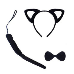 Black And Whie Cat Costume Set