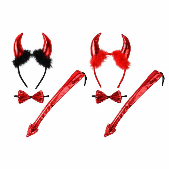 Red Fluffy Devil Costume Set