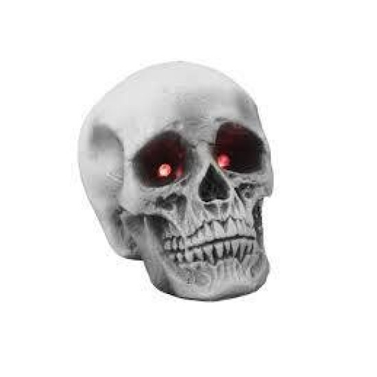 Pack Of 4 Light Up Eyes Skulls Decorations