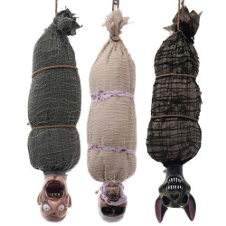 Halloween Animated Hanging Corpse with LED Light Up  /1Pc