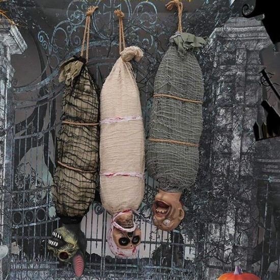 Halloween Animated Hanging Corpse with LED Light Up  /1Pc