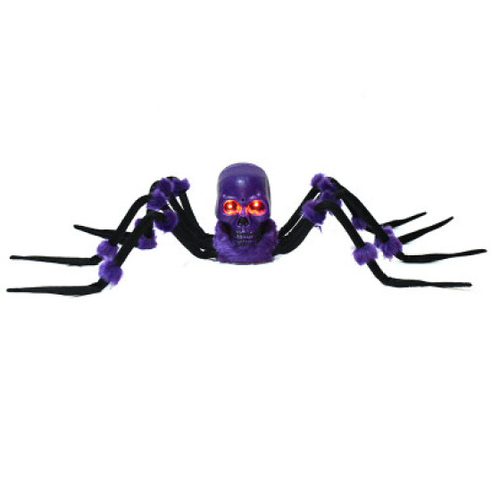 Halloween Creepy Crawling Skull Spider with Light Up & Sound / 1Pc
