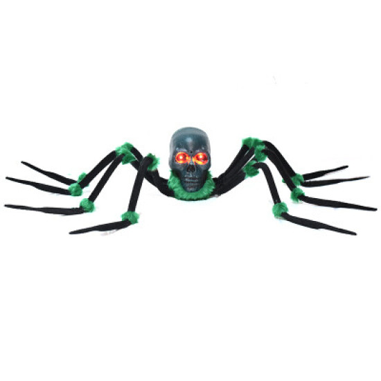 Halloween Creepy Crawling Skull Spider with Light Up & Sound / 1Pc