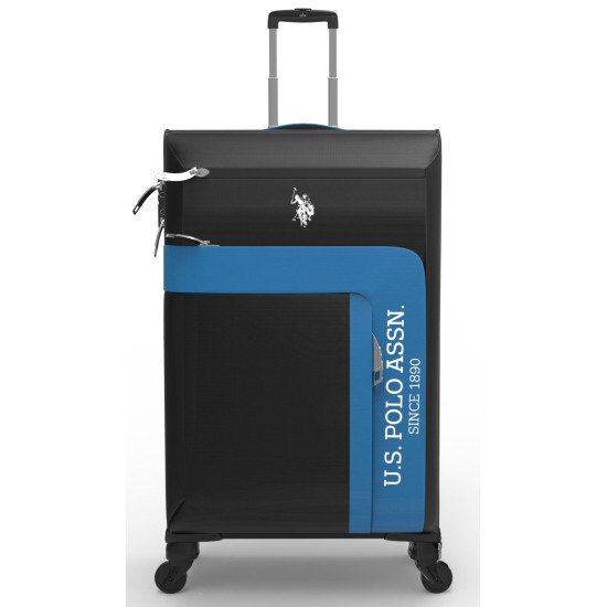 U.S.Polo Assn. Black and Blue Travel Trolley Bag