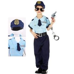 US Police Officier Costume For Kids