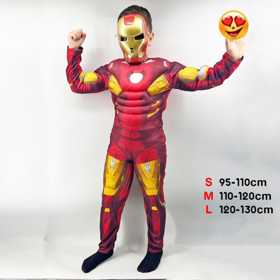 زي الرجل الحديدي مع العضلات