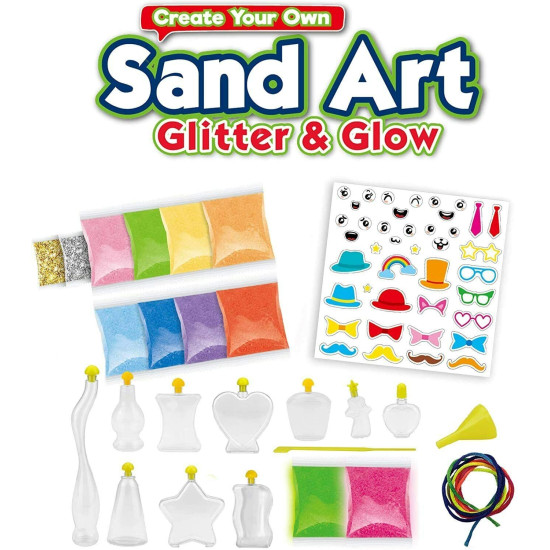 Sand Art Glitter and Glow Bottles
