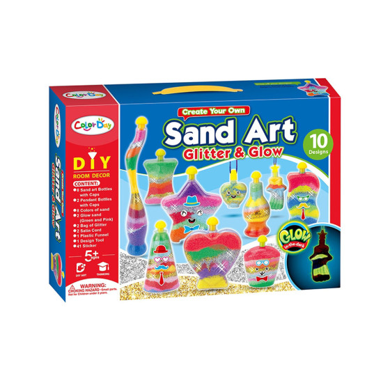 Sand Art Glitter and Glow Bottles