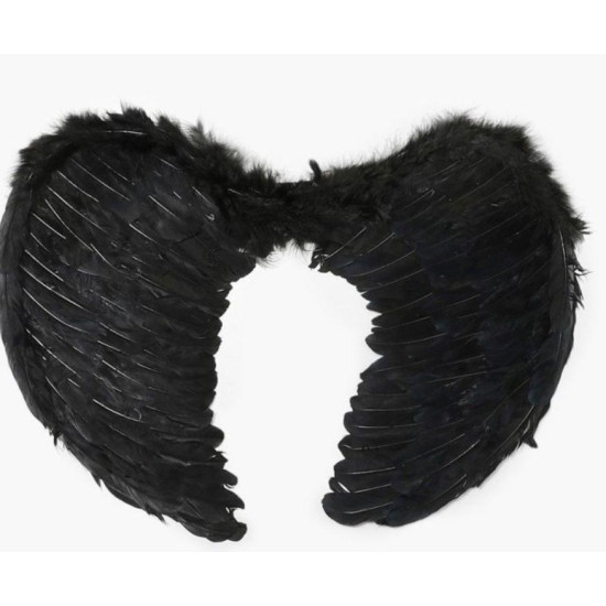 Halloween Feather Wings - Black