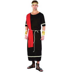 Roman Caesar Black Toga Men's Costume