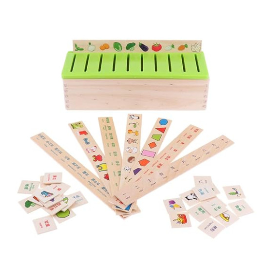Wooden Matching Category Boxes - Educational Toy 