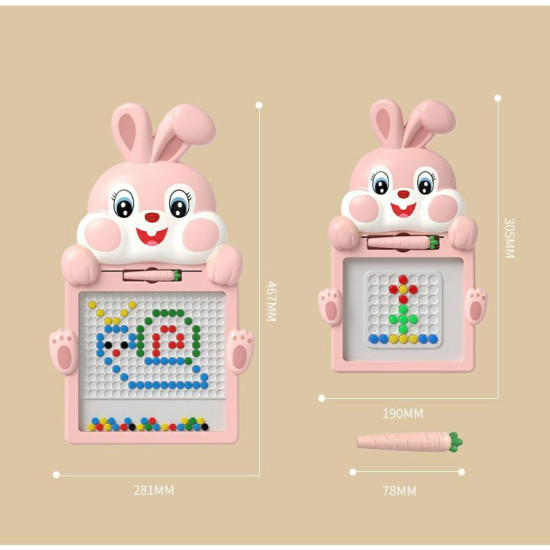 Magnetic Drawing Rabbit Board with Pen & Beads