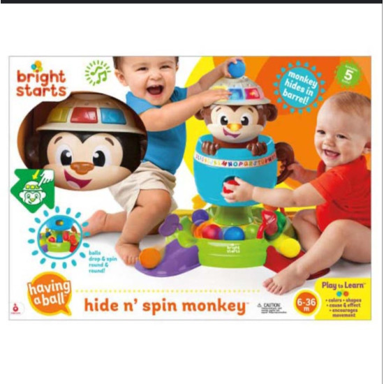 Bright Starts - Hide 'n Spin Monkey